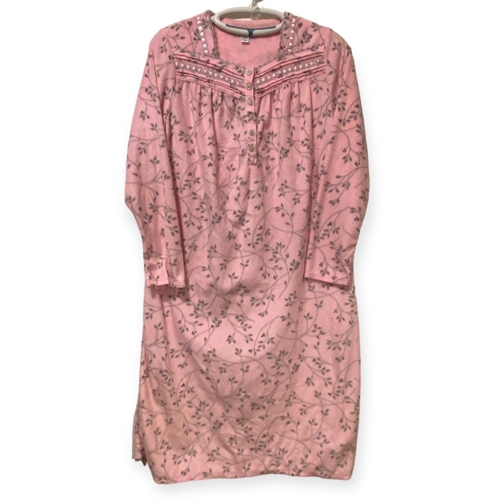 Celestial Dreams Sleepwear Women’s Size Large Midi‎ Pink Pull Over Nightgown